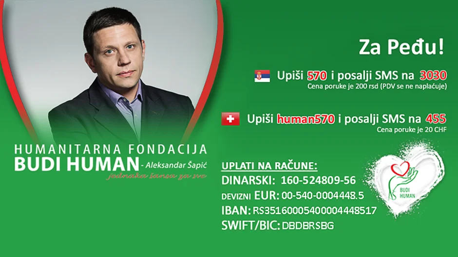 HUMANITARNA AKCIJA ZA UREDNIKA N1 PEĐU OBRADOVIĆA