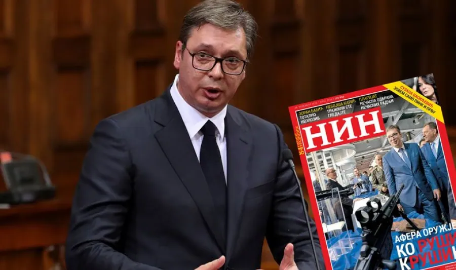 Srbijanski NIN najavio naslovnicu s puškom uperenom u Vučića