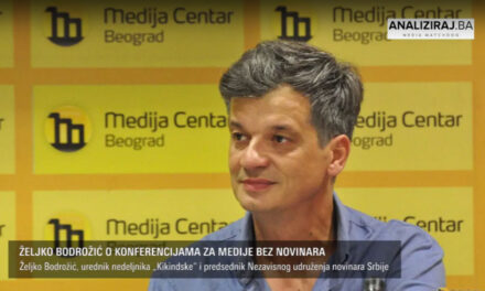 Željko Bodrožića o konferencijama za medije bez novinara