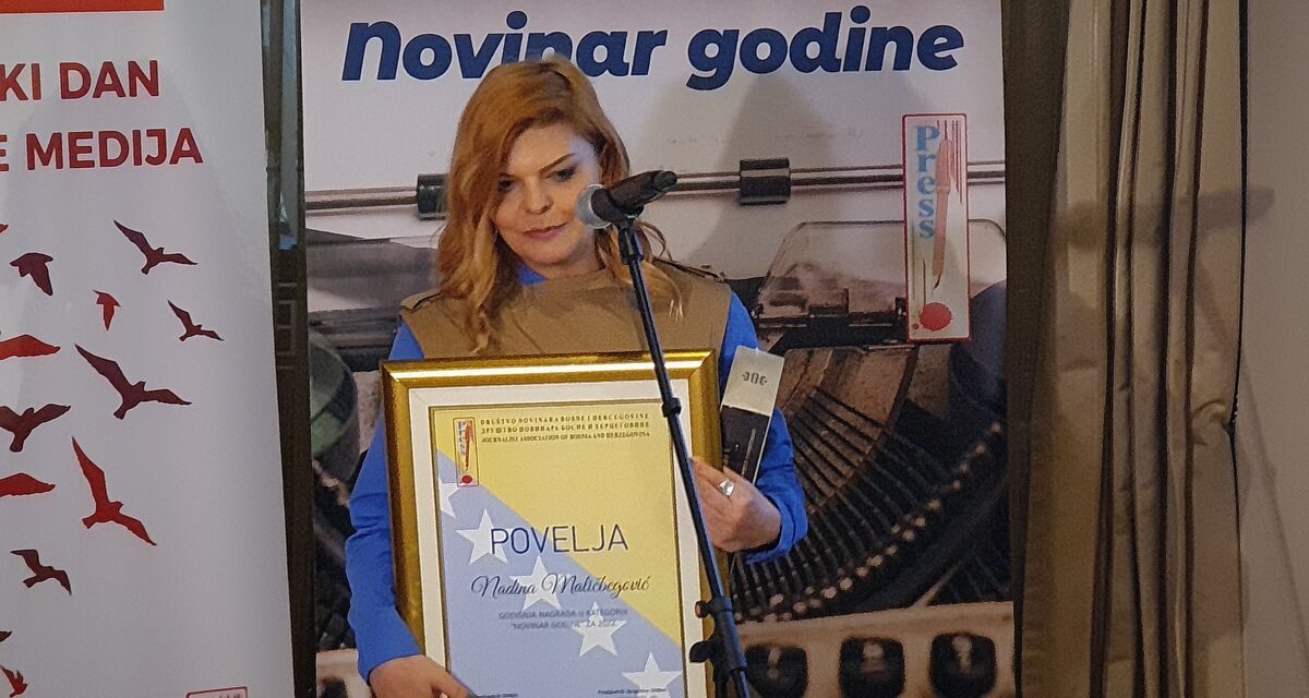 Društvo novinara BiH Nadinu Maličbegović proglasilo novinarkom godine