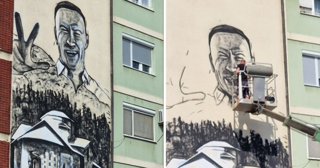 Zatvor prijeti Aidi Ćorović jer je jajima gađala Mladićev mural, a na slobodu se pušta Milan Radoičić