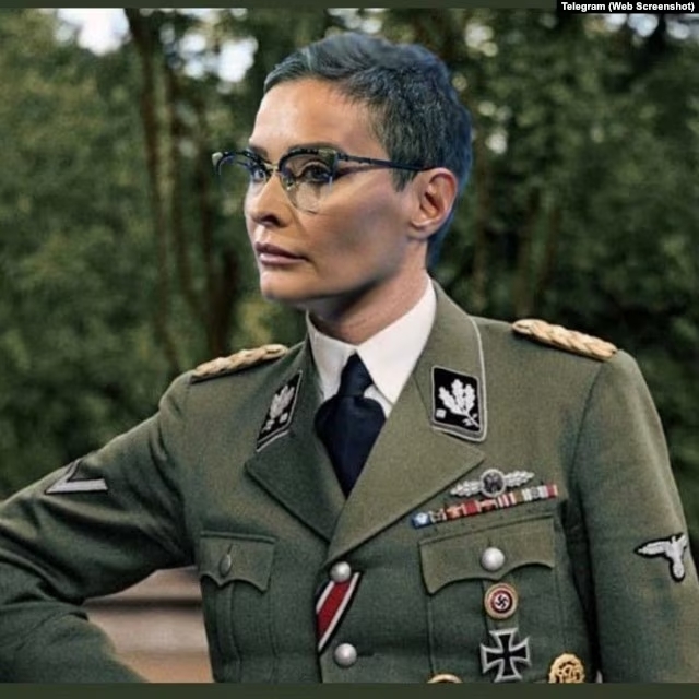 Fotomontaža predsjednice REM-a u nacističkoj uniformi