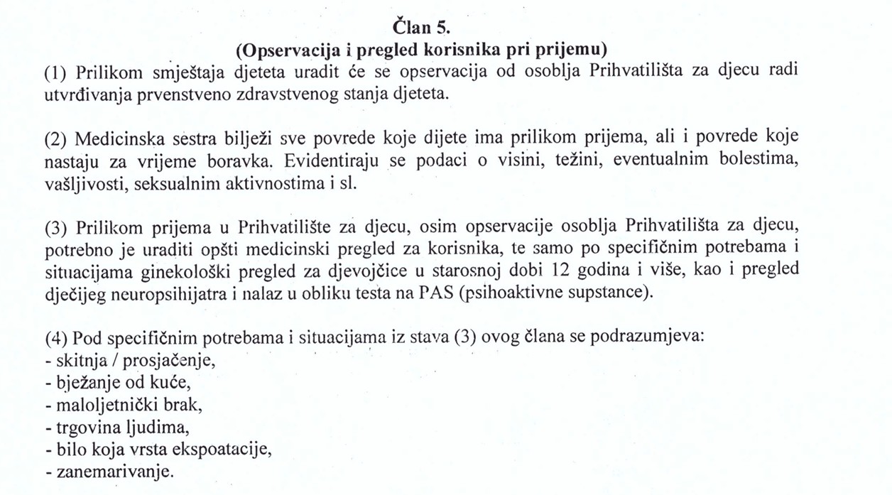 Ginekološki pregledi i zatvaranje djece bez roditeljskog staranja 2