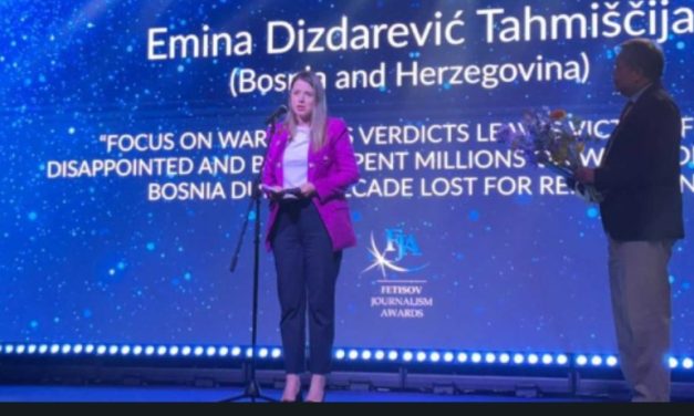 Emina Dizdarević Tahmiščija dobitnica međunarodne novinarske nagrade “Fetisov”