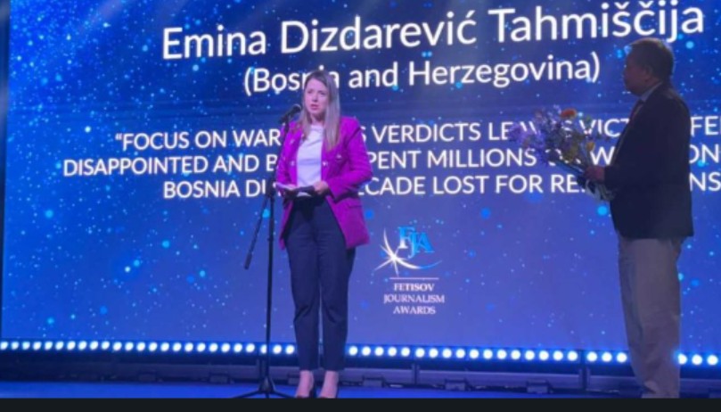 Emina Dizdarević Tahmiščija dobitnica međunarodne novinarske nagrade “Fetisov”