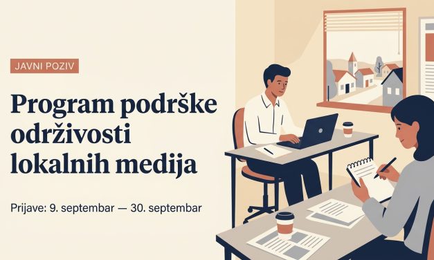 JAVNI POZIV ZA MEDIJE: Program podrške održivosti lokalnih medija